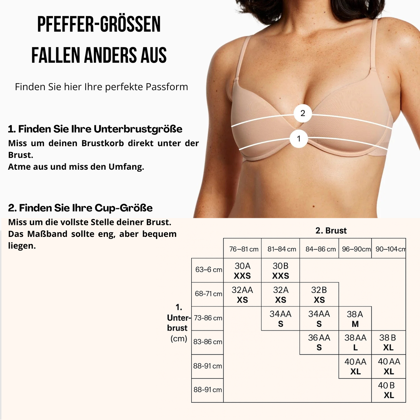 Bügelloser BH mit starkem Lift-Effekt